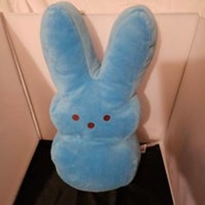 Peeps Bunny Plush Blue Velour 17" Easter Stuffy PEEP Just Born Stuffed Animal B